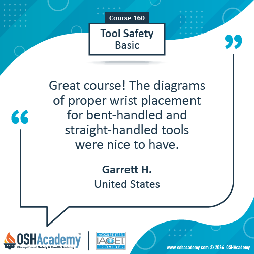 Image of student feedback of Tool Safety training