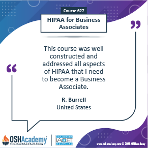 Image of student feedback of HIPAA training