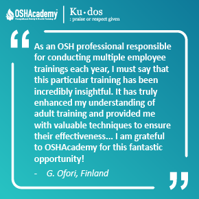 Image of student feedback of Safety Training