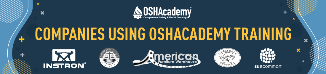 OSHAcademy companies using OSHAcademy training banner